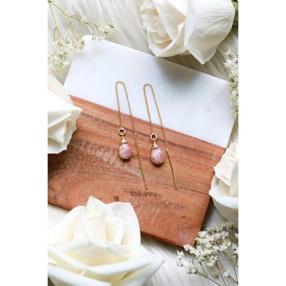 Jewelry - Threader Earrings -- Sunstone